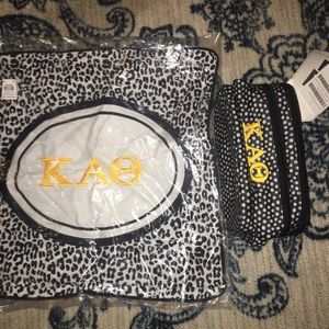NWT Kappa Alpha Theta Pillowcase/Makeup Pouch